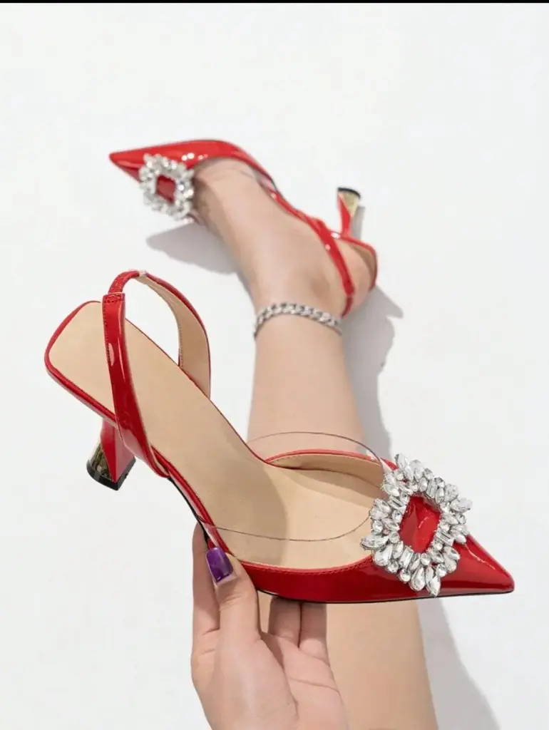 Women's Satin High Heel Pointed Toe Stiletto Heel