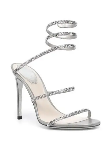 Women's Silver Crystal-embellished Sandals