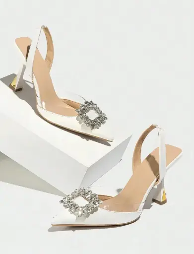 Women's Satin High Heel Pointed Toe Stiletto Heel